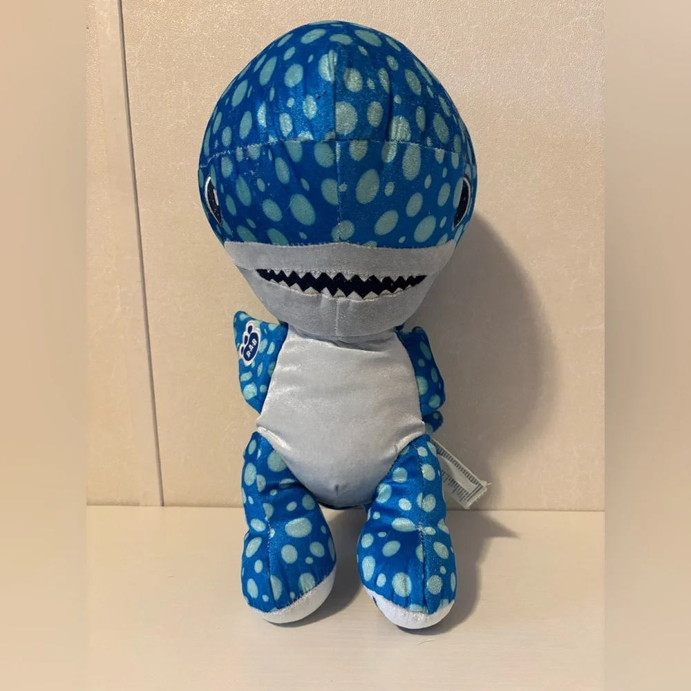 Build a Bear | Blue Polka Dot Shark Plush Toy